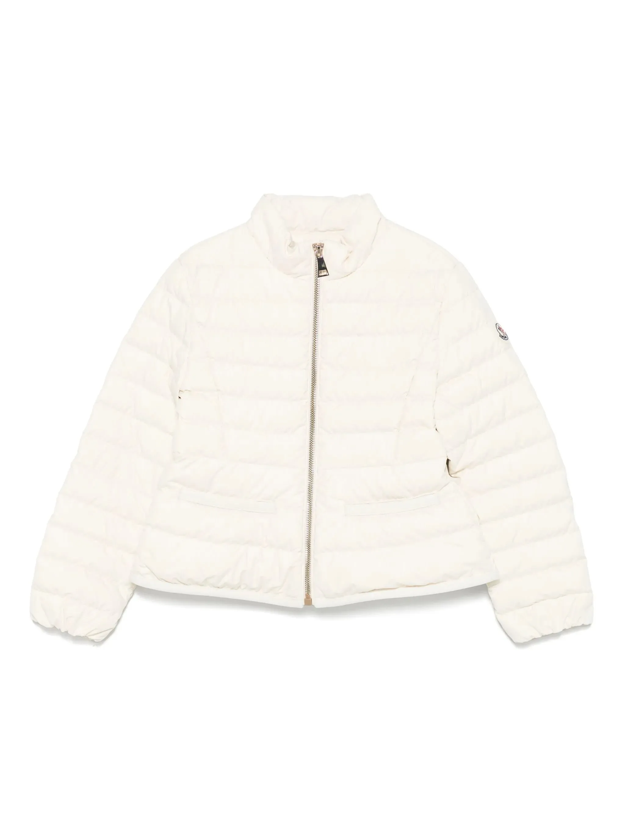 MONCLER KIDS Girls Dimase Logo Patch Padded Jacket White