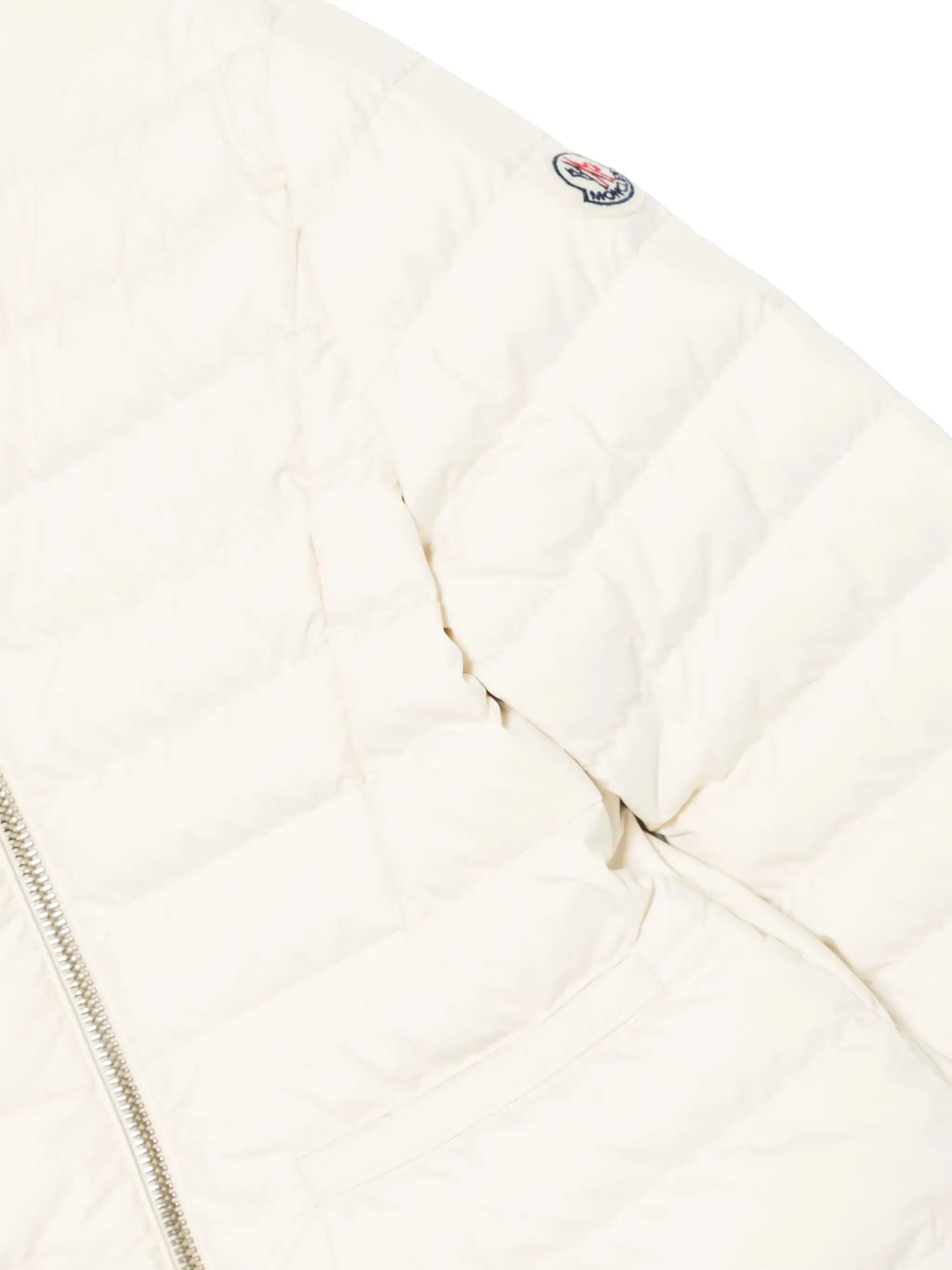 MONCLER KIDS Girls Dimase Logo Patch Padded Jacket White