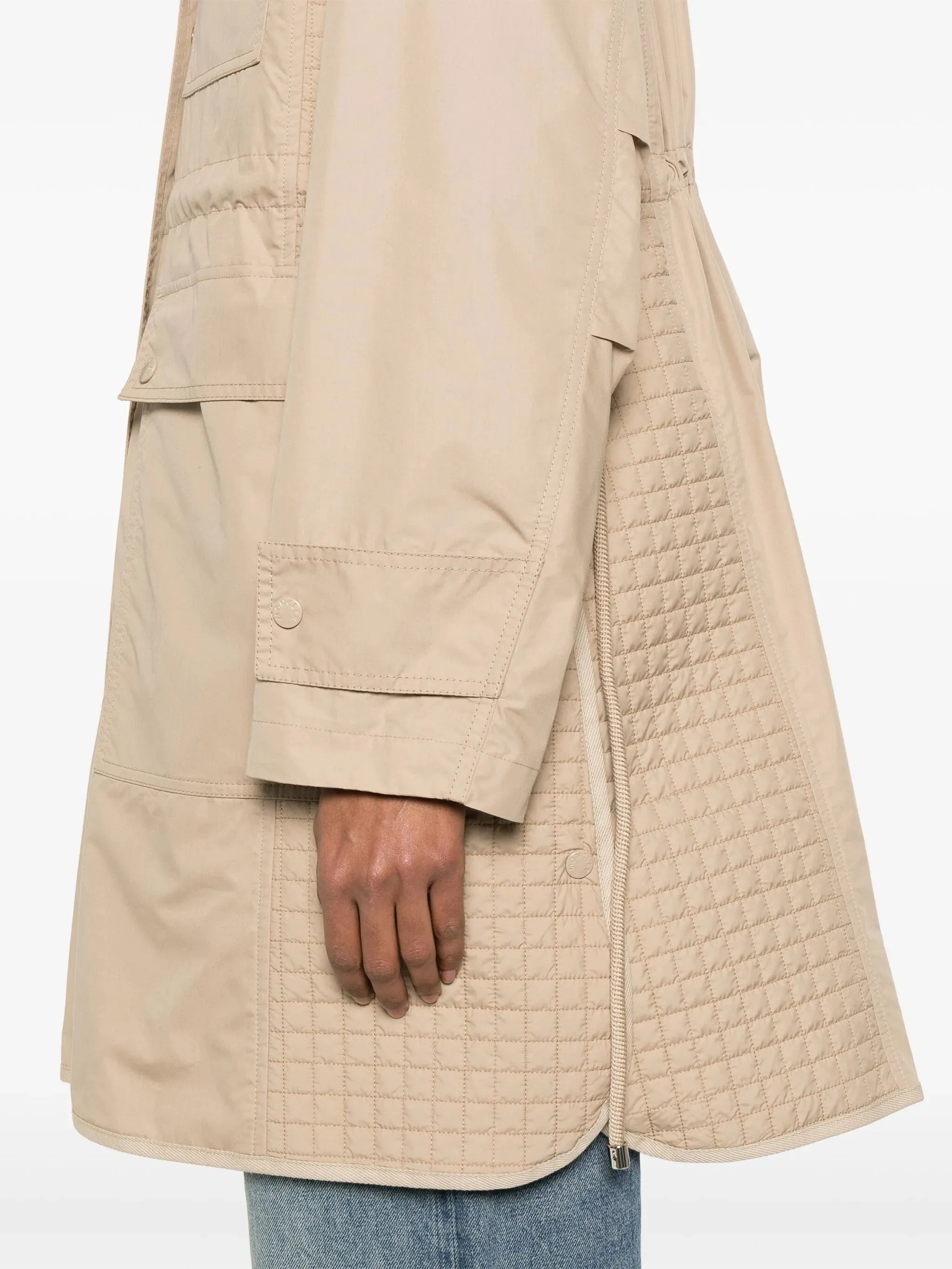 MONCLER WOMEN Meudon 3-in-1 Hooded Down Parka Coat Beige