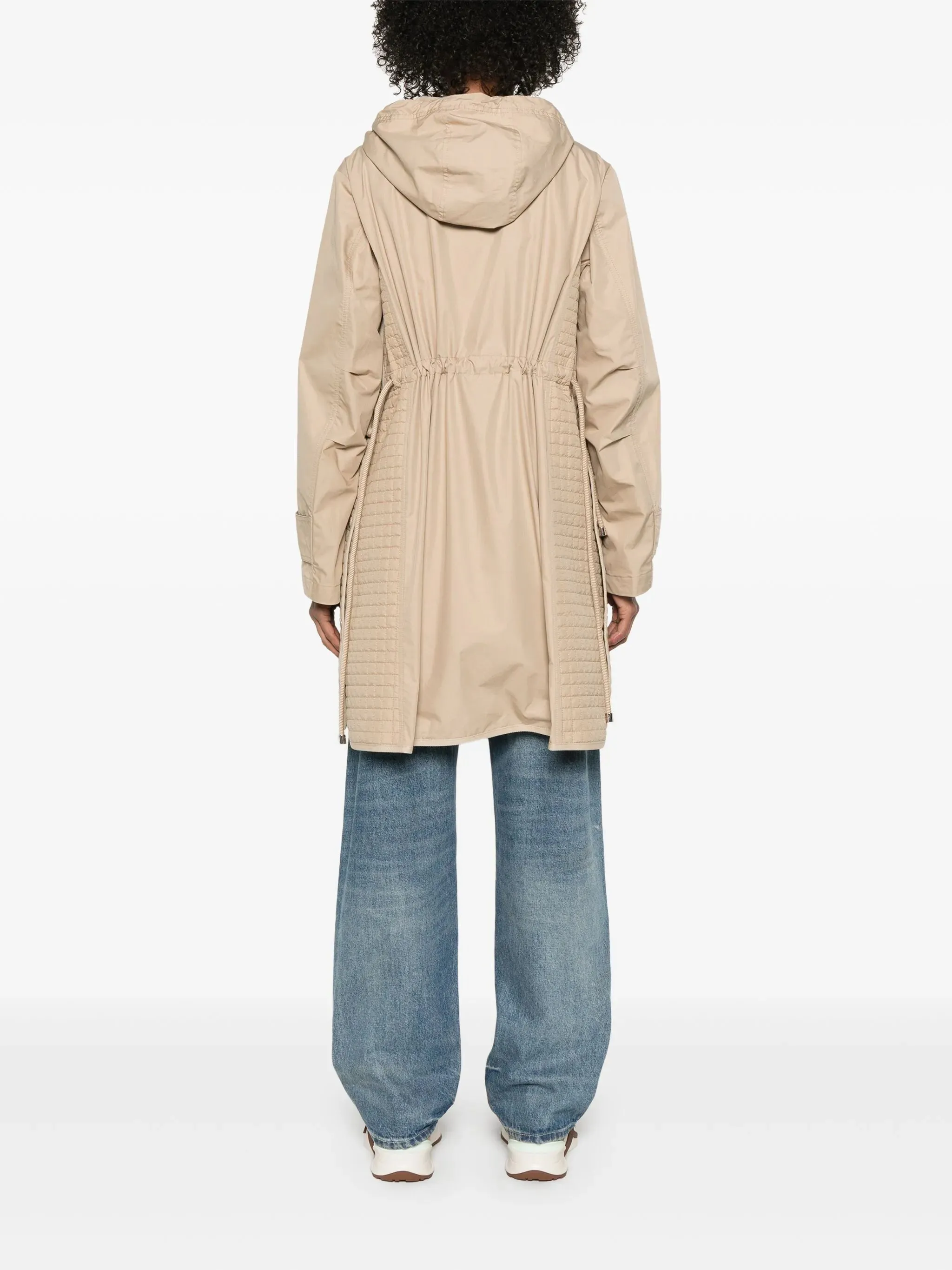 MONCLER WOMEN Meudon 3-in-1 Hooded Down Parka Coat Beige