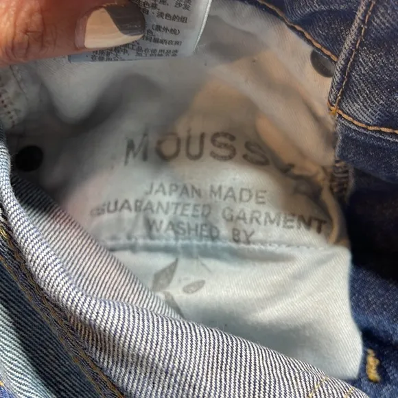 Moussy Distressed Patched Knee Jeans Size 23