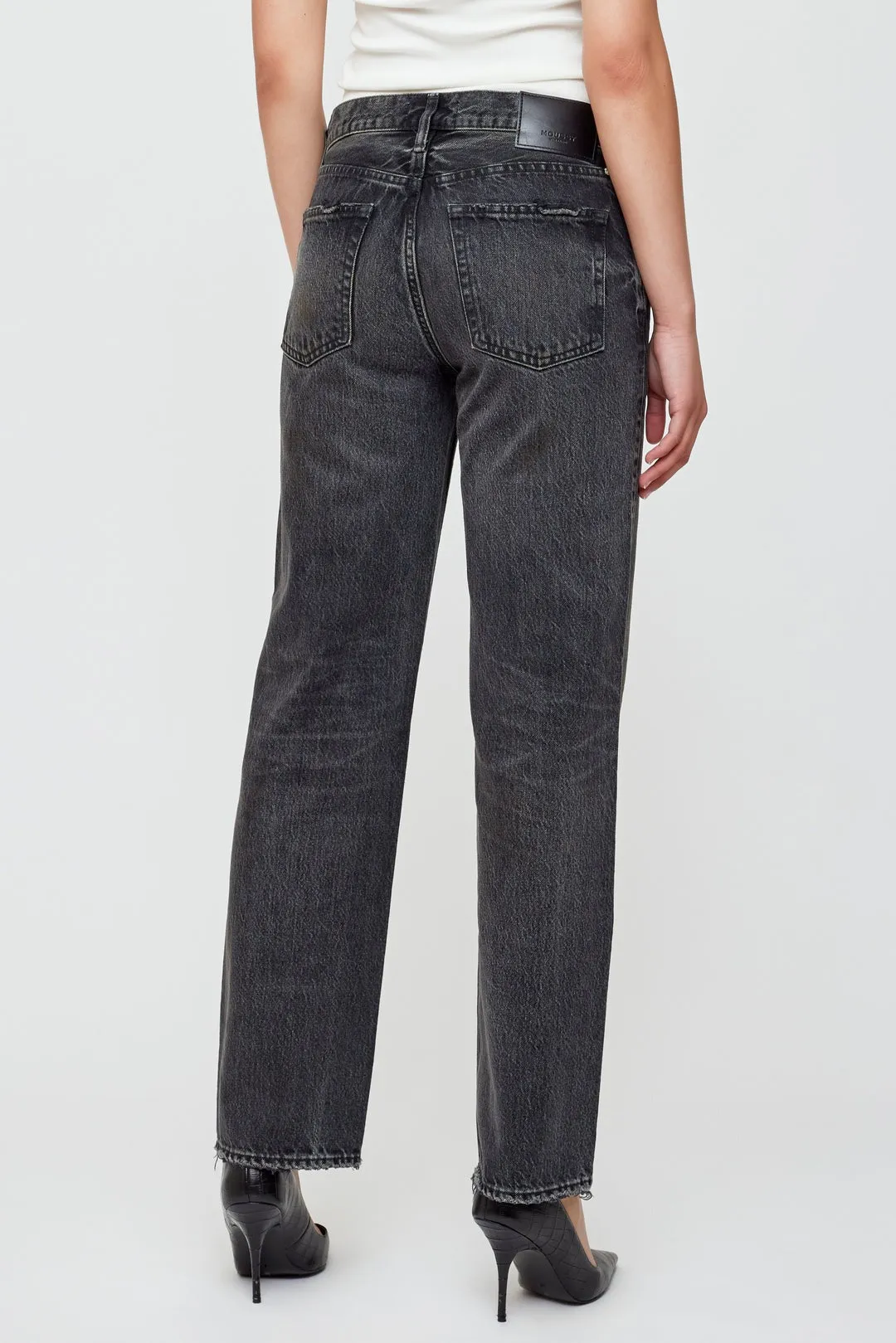 Moussy Vintage Iona Straight-Low Jeans in Black