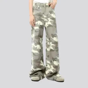 Multicolor baggy mid rise men's jeans