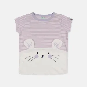 Multicoloured Bunny Ears Applique Top