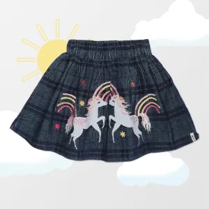Multicoloured Unicorn Applique Skirt