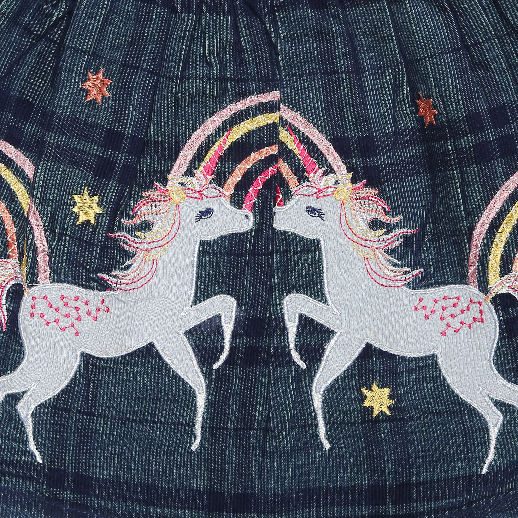 Multicoloured Unicorn Applique Skirt