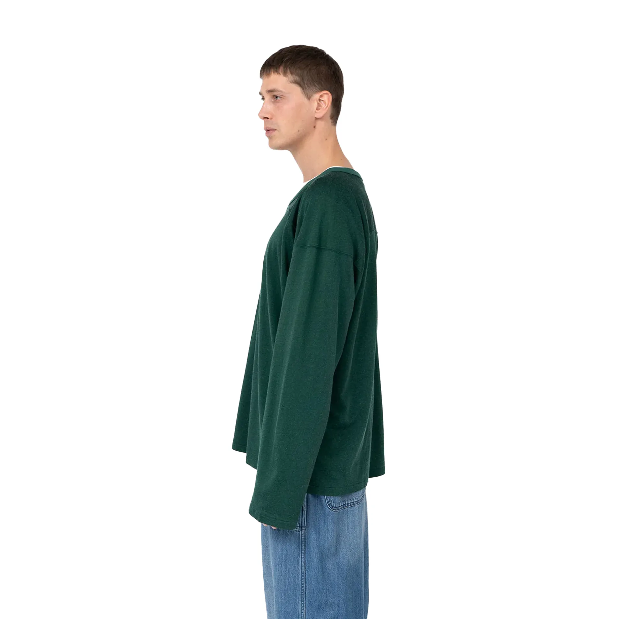 Nanamica Midshipman Athletic LS Jersey T-Shirt Dark Green