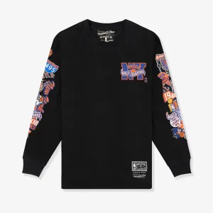 New York Knicks Overlap Long Sleeve Tee - Faded Black