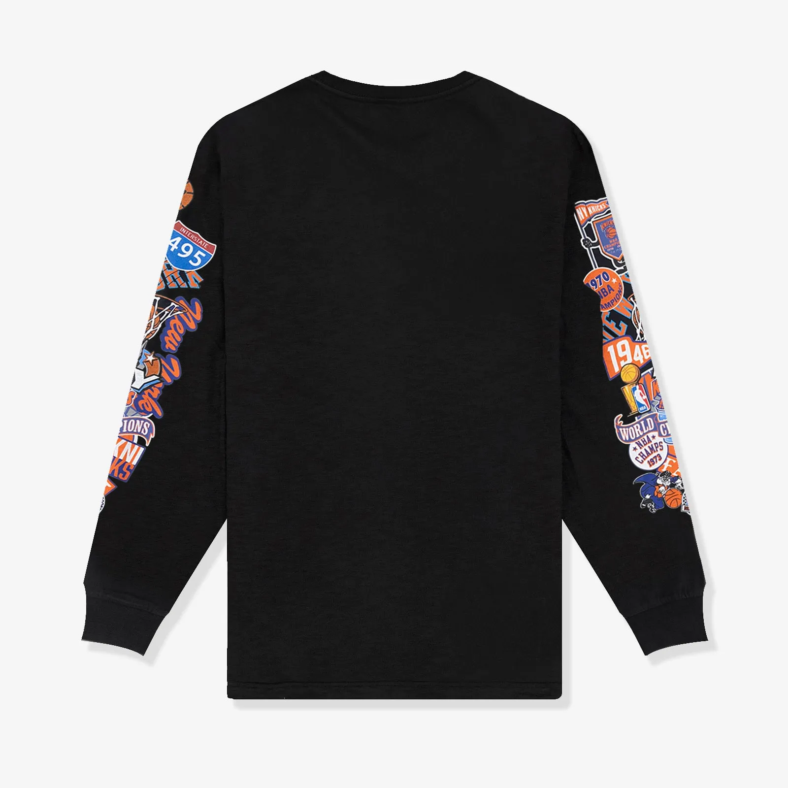 New York Knicks Overlap Long Sleeve Tee - Faded Black