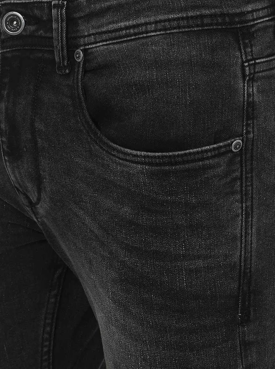 Night Grey Washed Rider Fit Jeans | JadeBlue