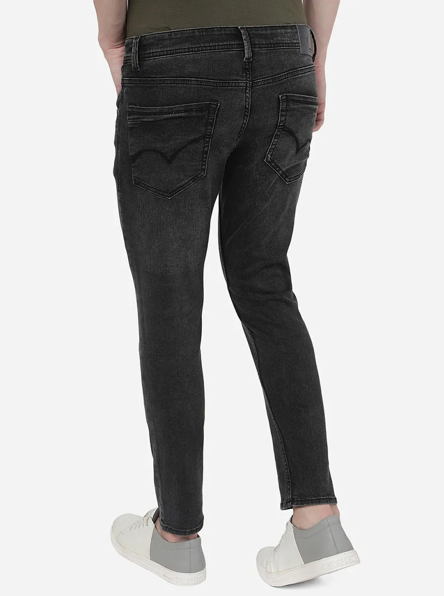 Night Grey Washed Rider Fit Jeans | JadeBlue