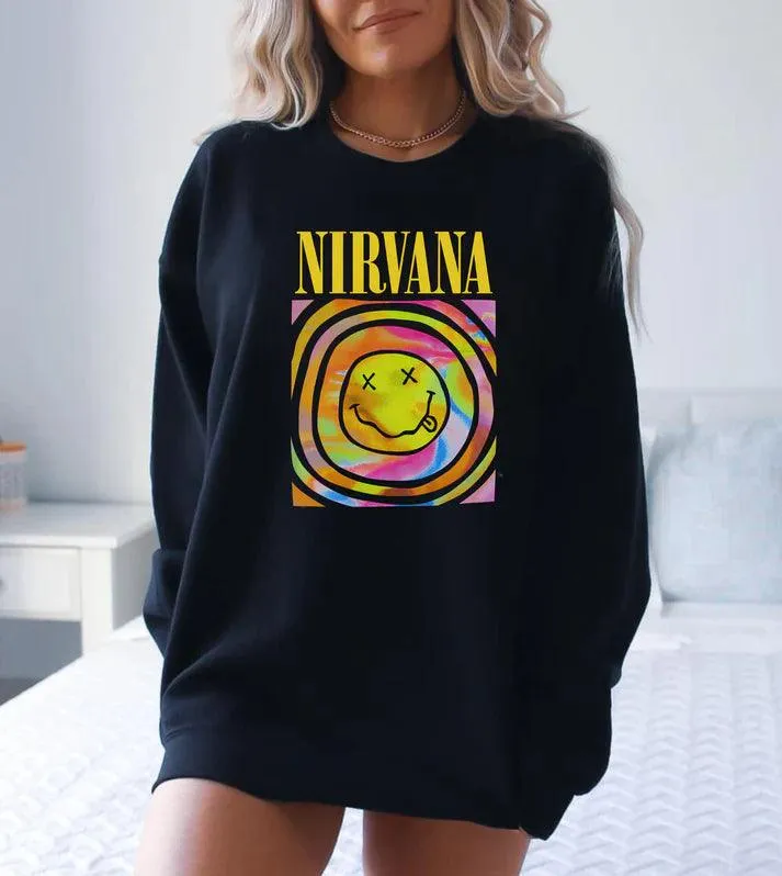 Nirvana Smile Face Crewneck Sweatshirt