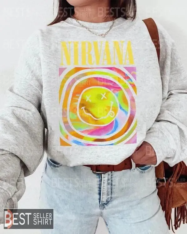 Nirvana Smile Face Crewneck Sweatshirt