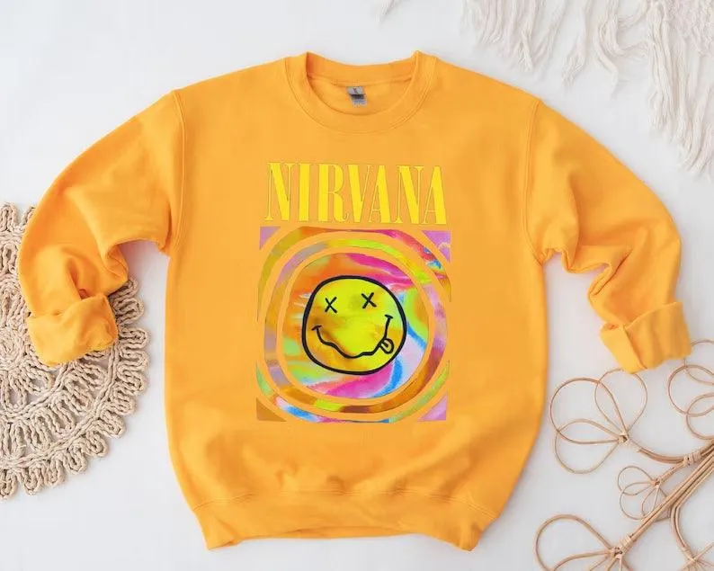 Nirvana Smile Face Crewneck Sweatshirt