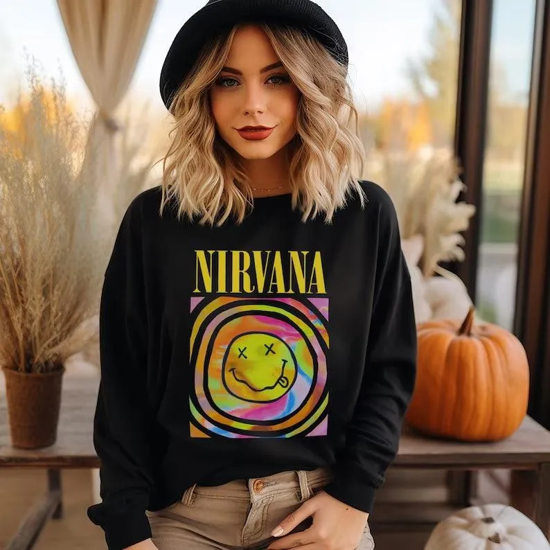 Nirvana Smile Face Crewneck Sweatshirt