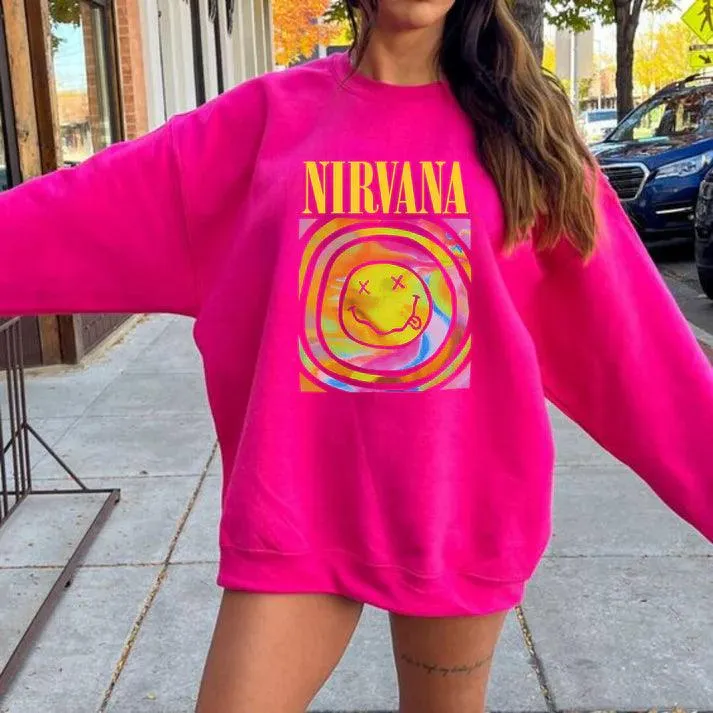 Nirvana Smile Face Crewneck Sweatshirt
