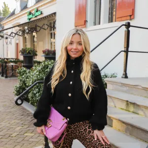 Nora vest ruffle zwart
