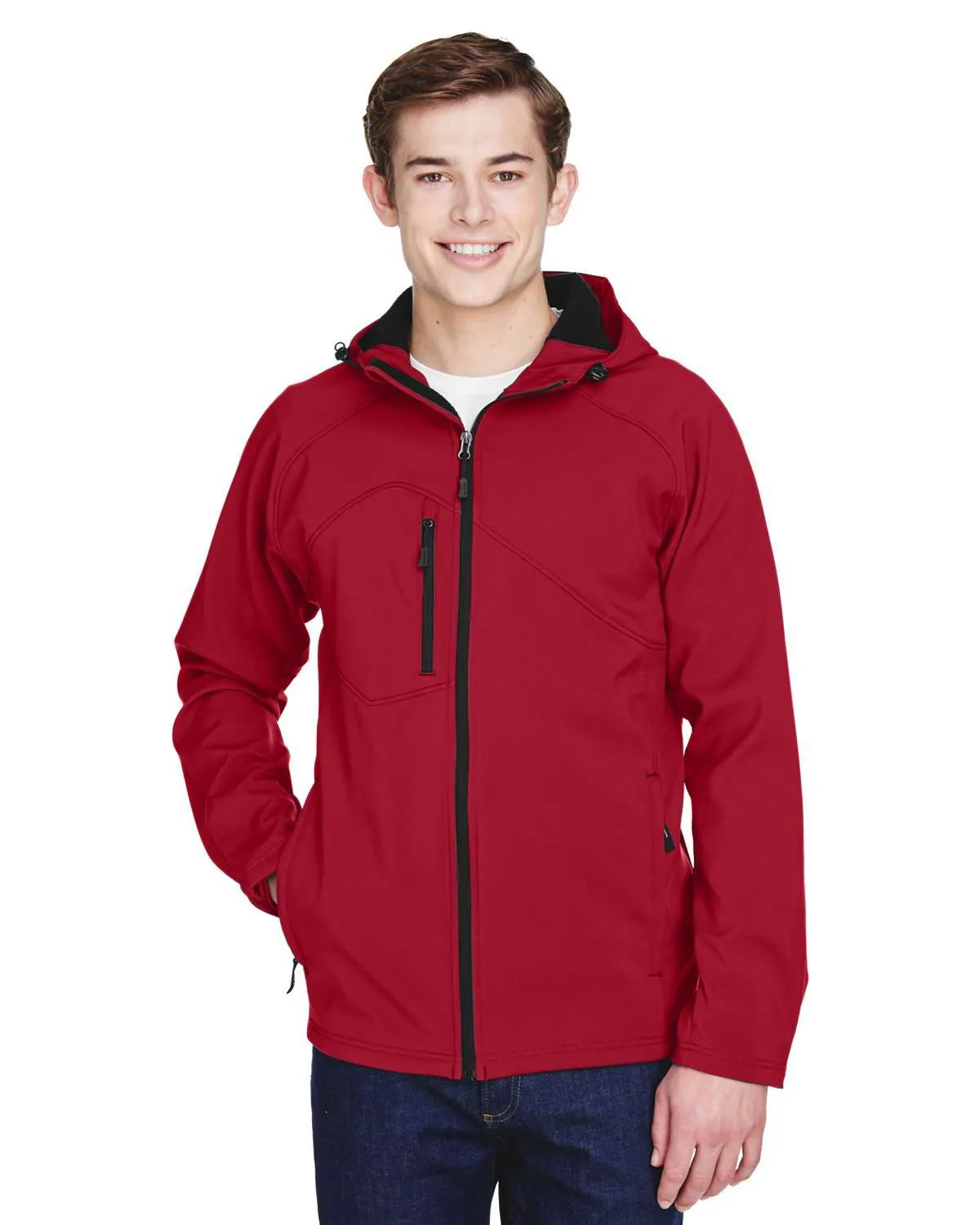 North End Men's Prospect Raglan Fleece Soft Shell Jacket - 88166