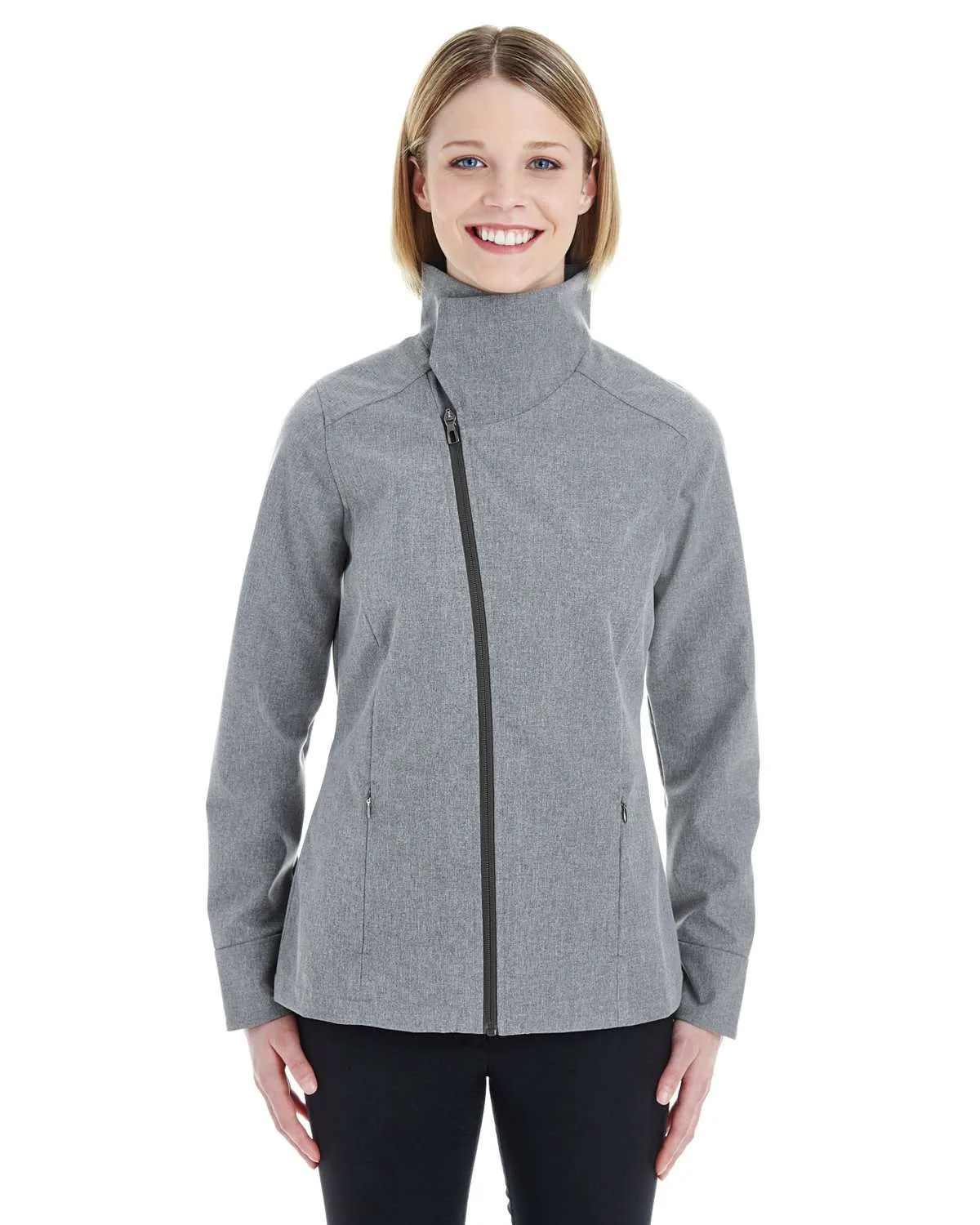 North End Women's Edge Convertible Collar Soft Shell Jacket - NE705W