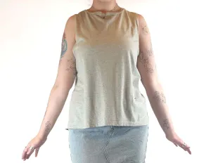 Nude Lucy grey sleeveless top size L (small fit, best fits size 12)