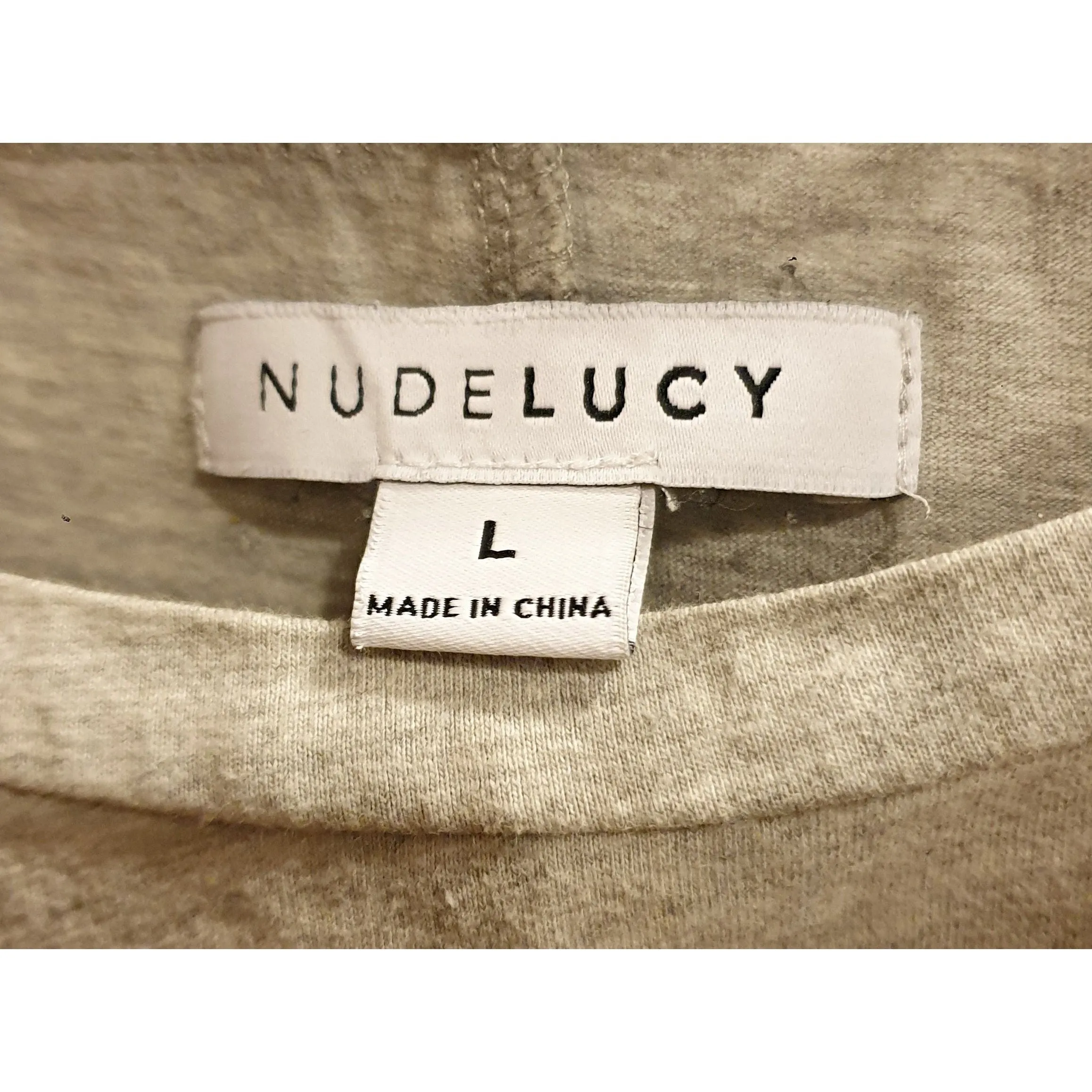 Nude Lucy grey sleeveless top size L (small fit, best fits size 12)