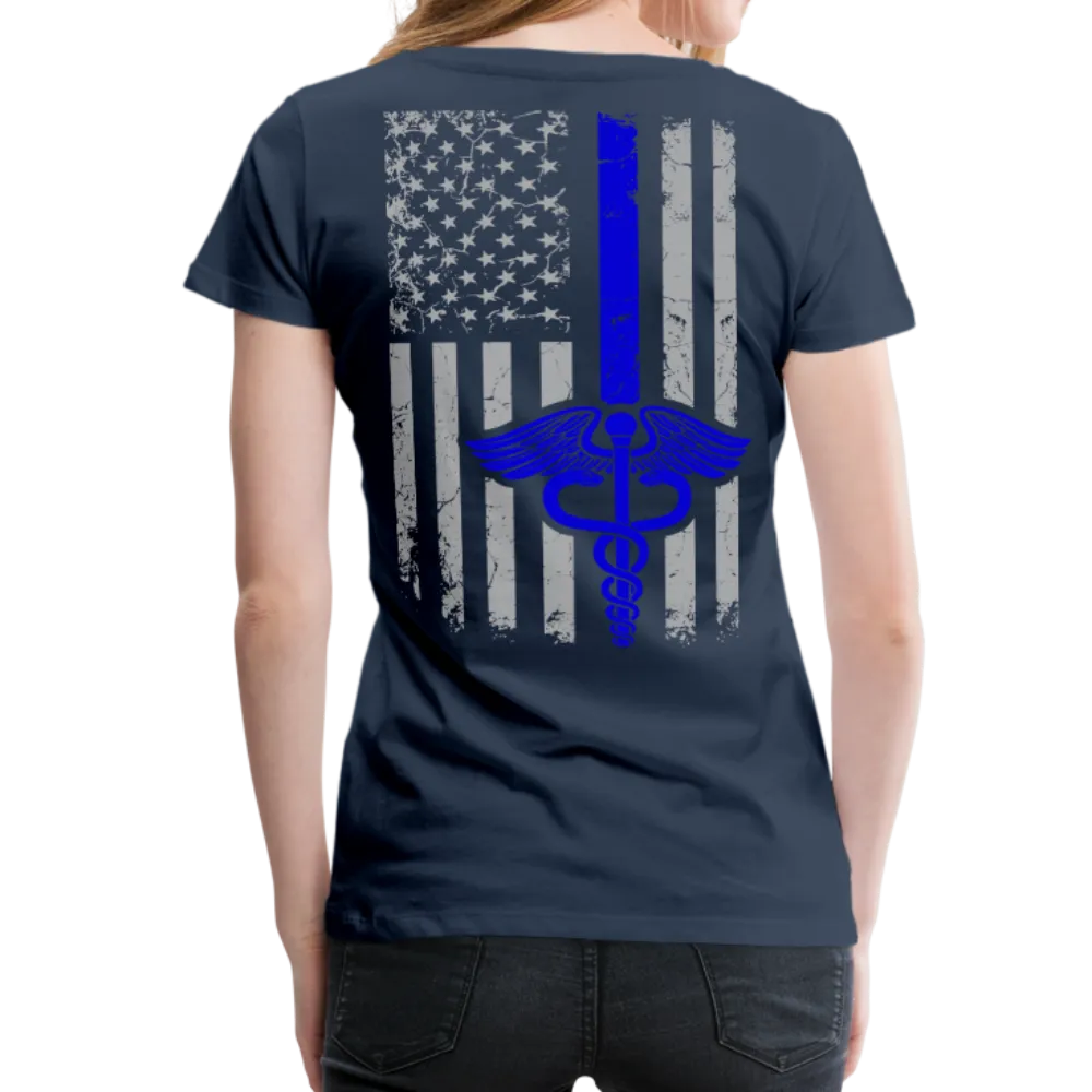 Nurse Flag Blue Women’s Premium T-Shirt (CK1596)