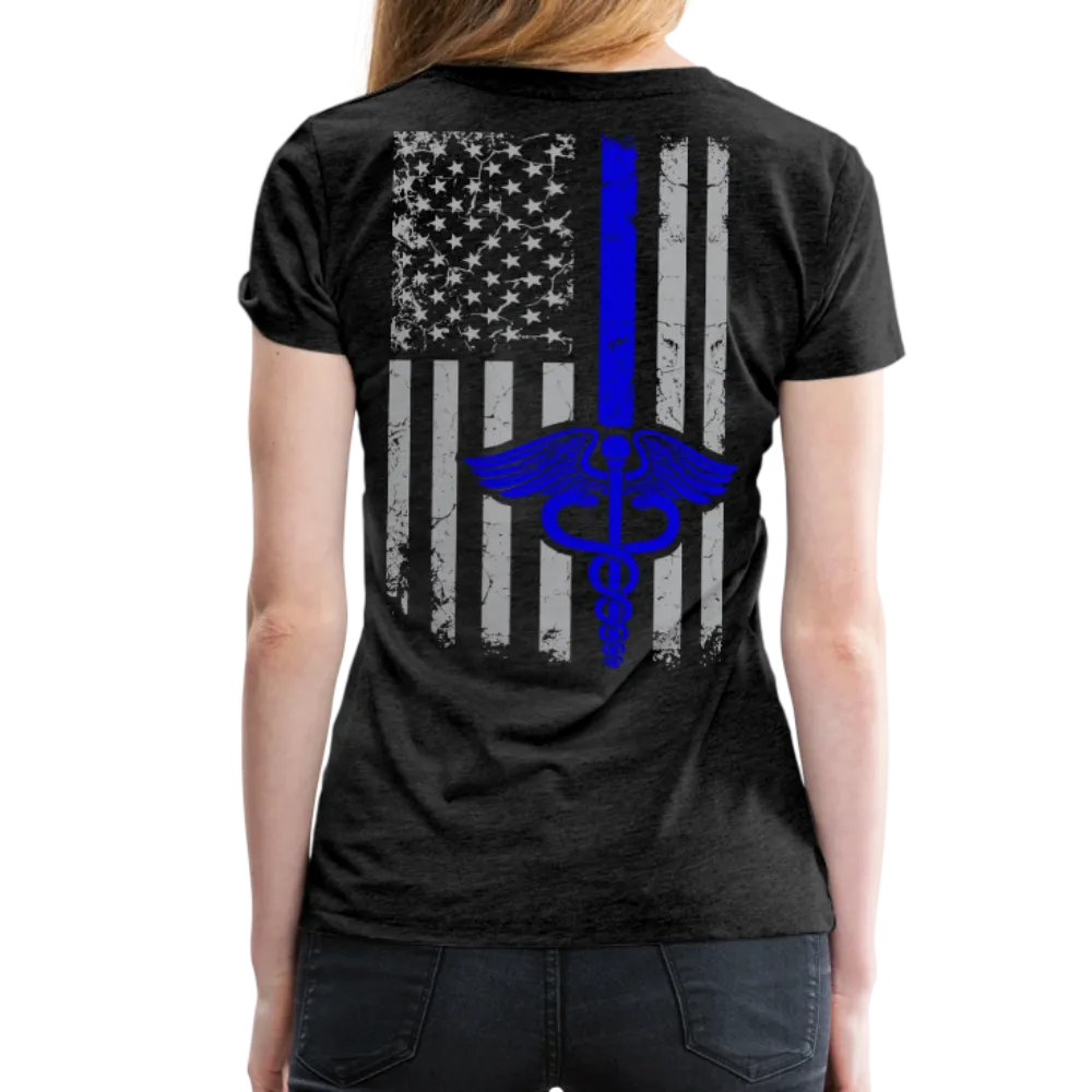 Nurse Flag Blue Women’s Premium T-Shirt (CK1596)