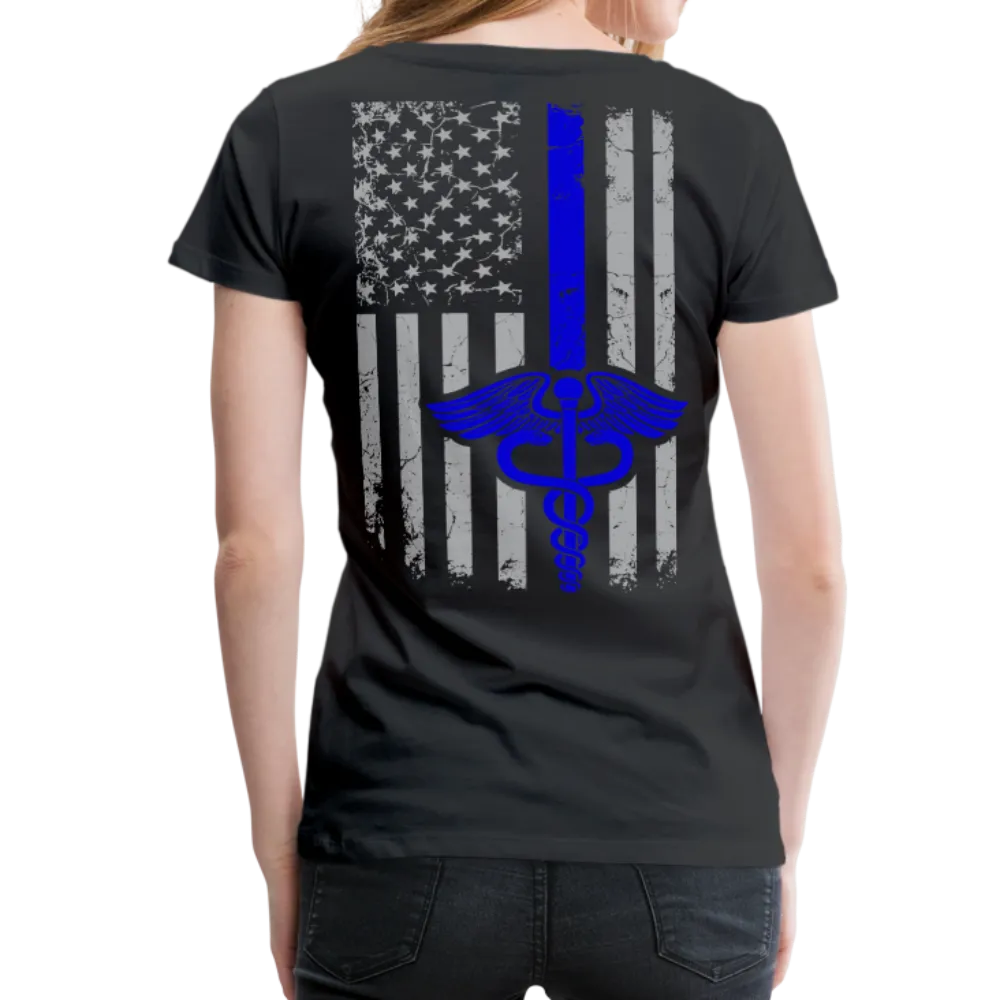 Nurse Flag Blue Women’s Premium T-Shirt (CK1596)