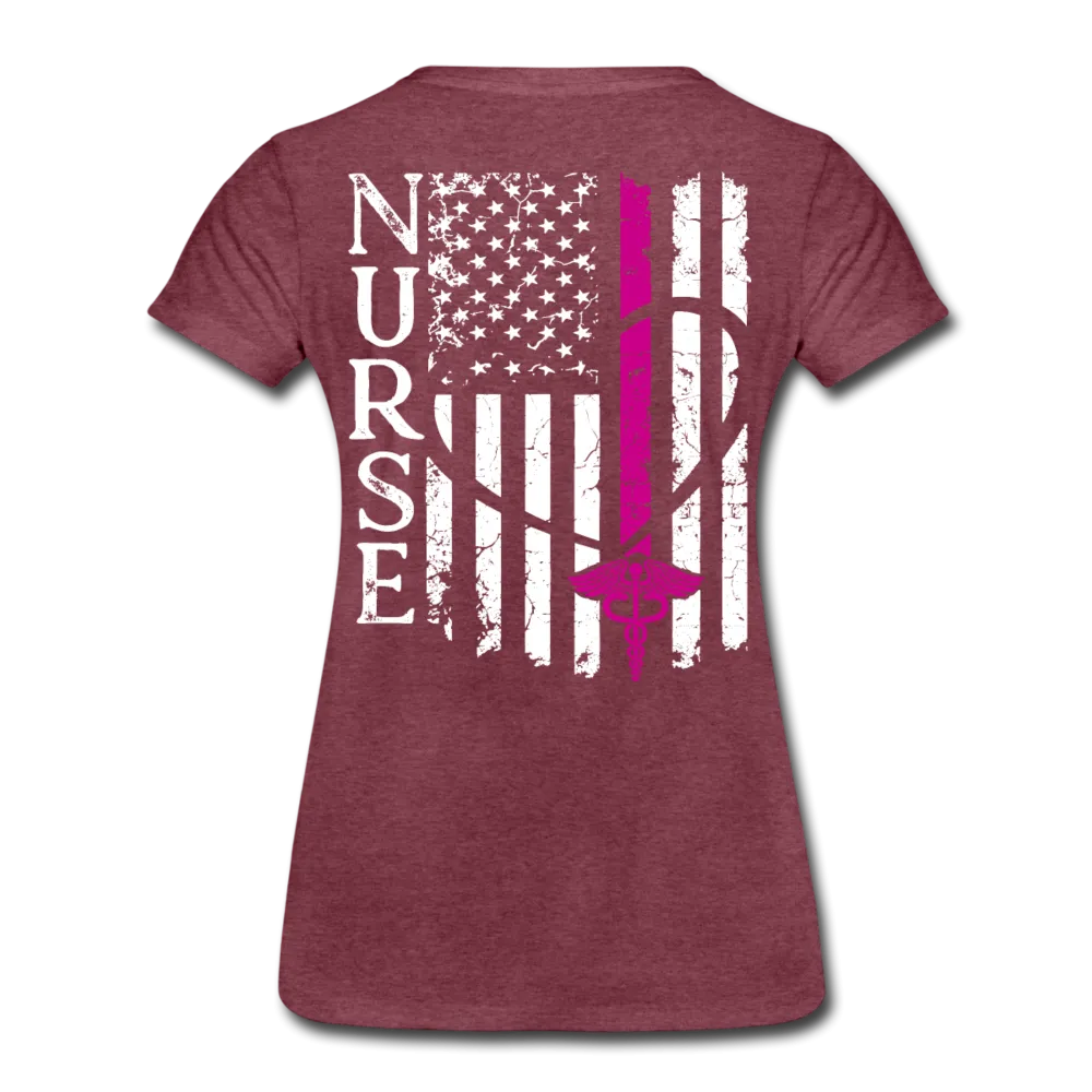 Nurse Flag Women’s Premium T-Shirt (CK1392) Updated 