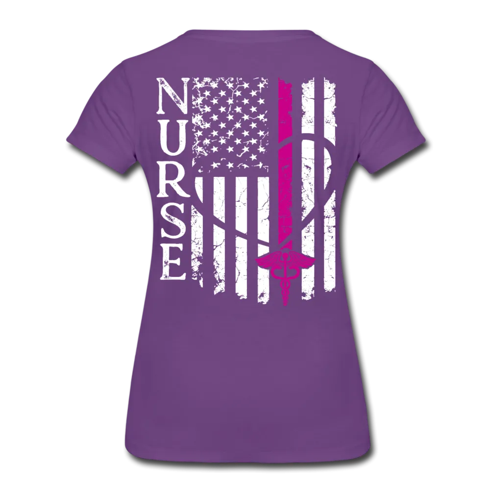 Nurse Flag Women’s Premium T-Shirt (CK1392) Updated 