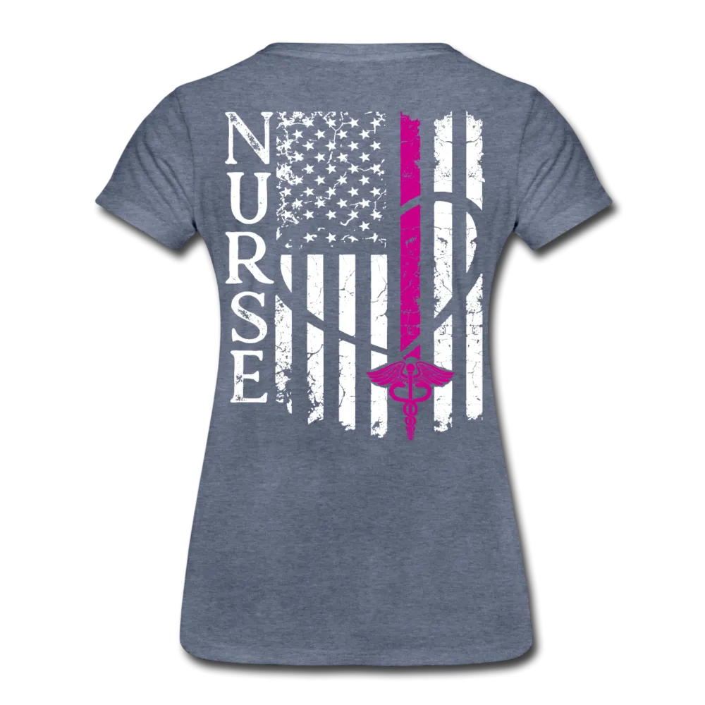 Nurse Flag Women’s Premium T-Shirt (CK1392) Updated 