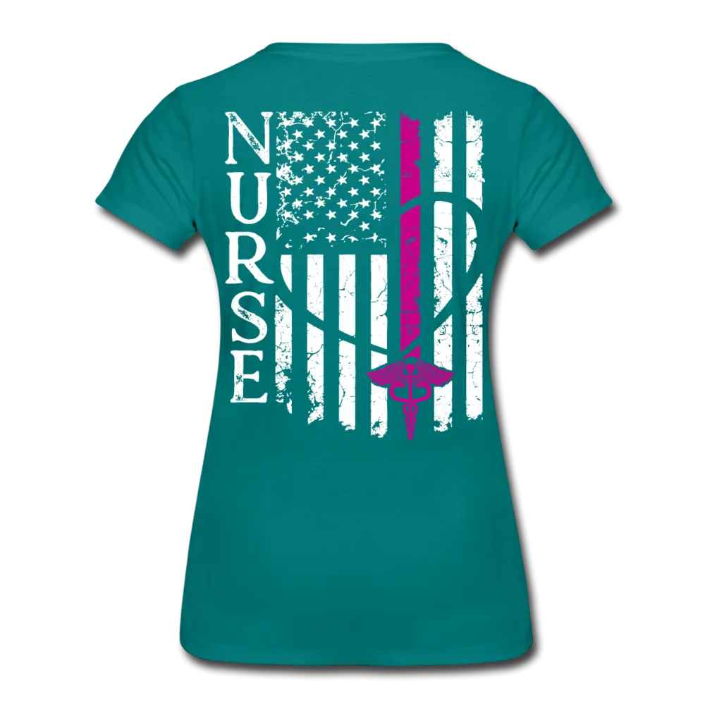 Nurse Flag Women’s Premium T-Shirt (CK1392) Updated 