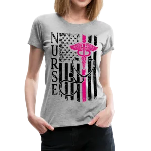 Nurse Flag Women’s Premium T-Shirt (CK1643W)