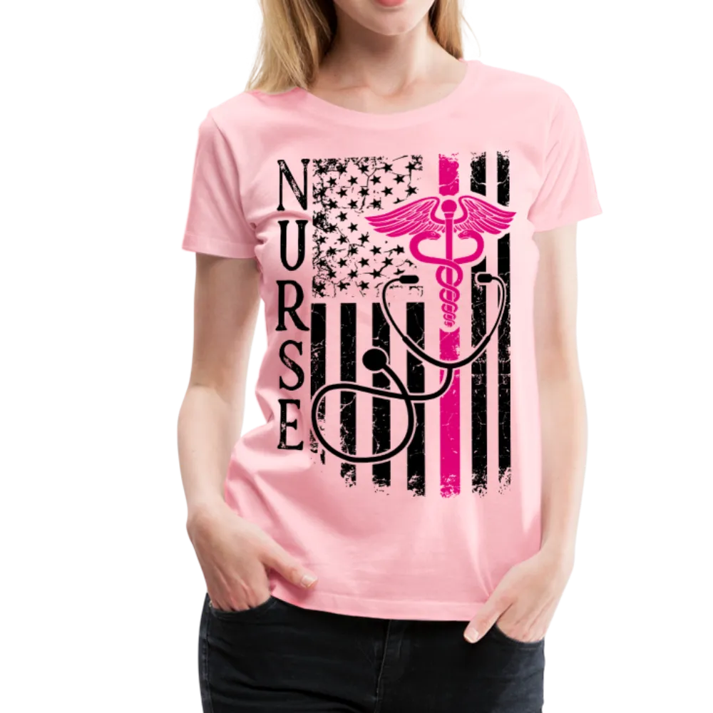 Nurse Flag Women’s Premium T-Shirt (CK1643W)