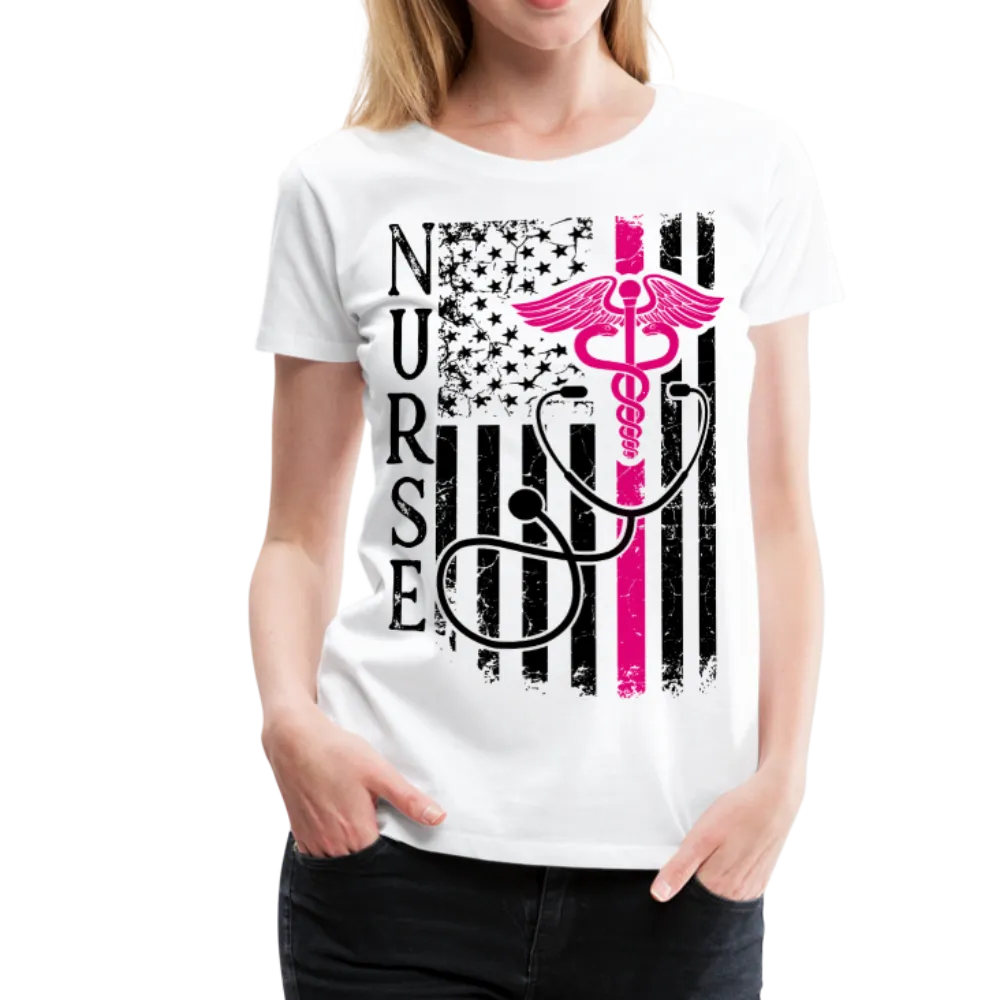 Nurse Flag Women’s Premium T-Shirt (CK1643W)