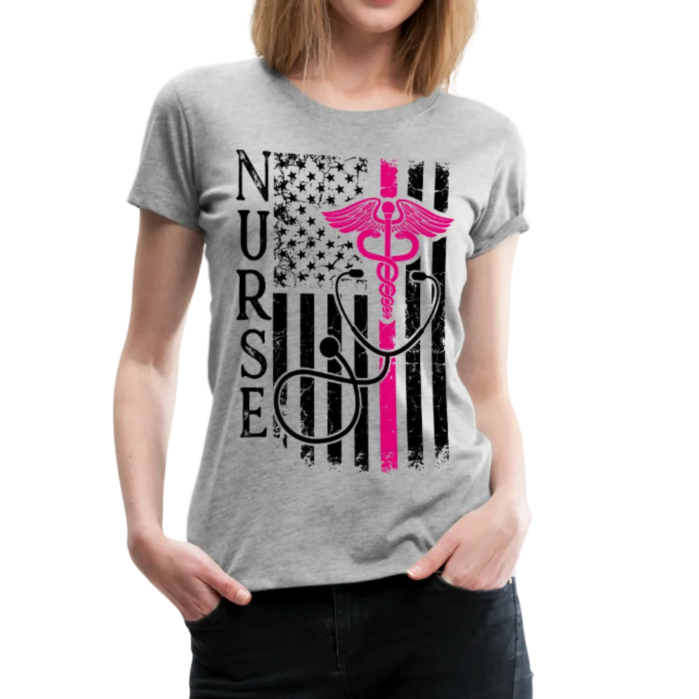 Nurse Flag Women’s Premium T-Shirt (CK1643W)