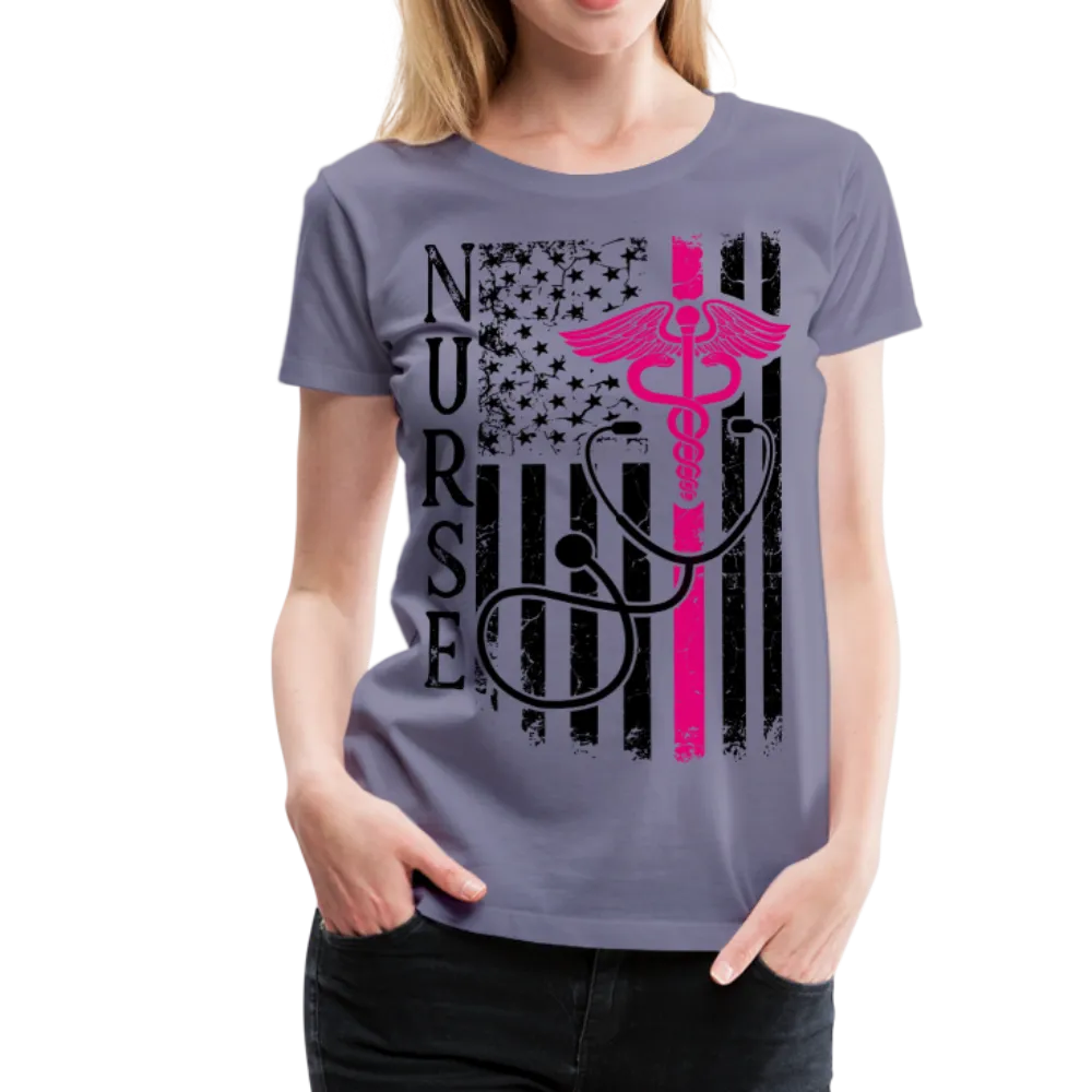 Nurse Flag Women’s Premium T-Shirt (CK1643W)