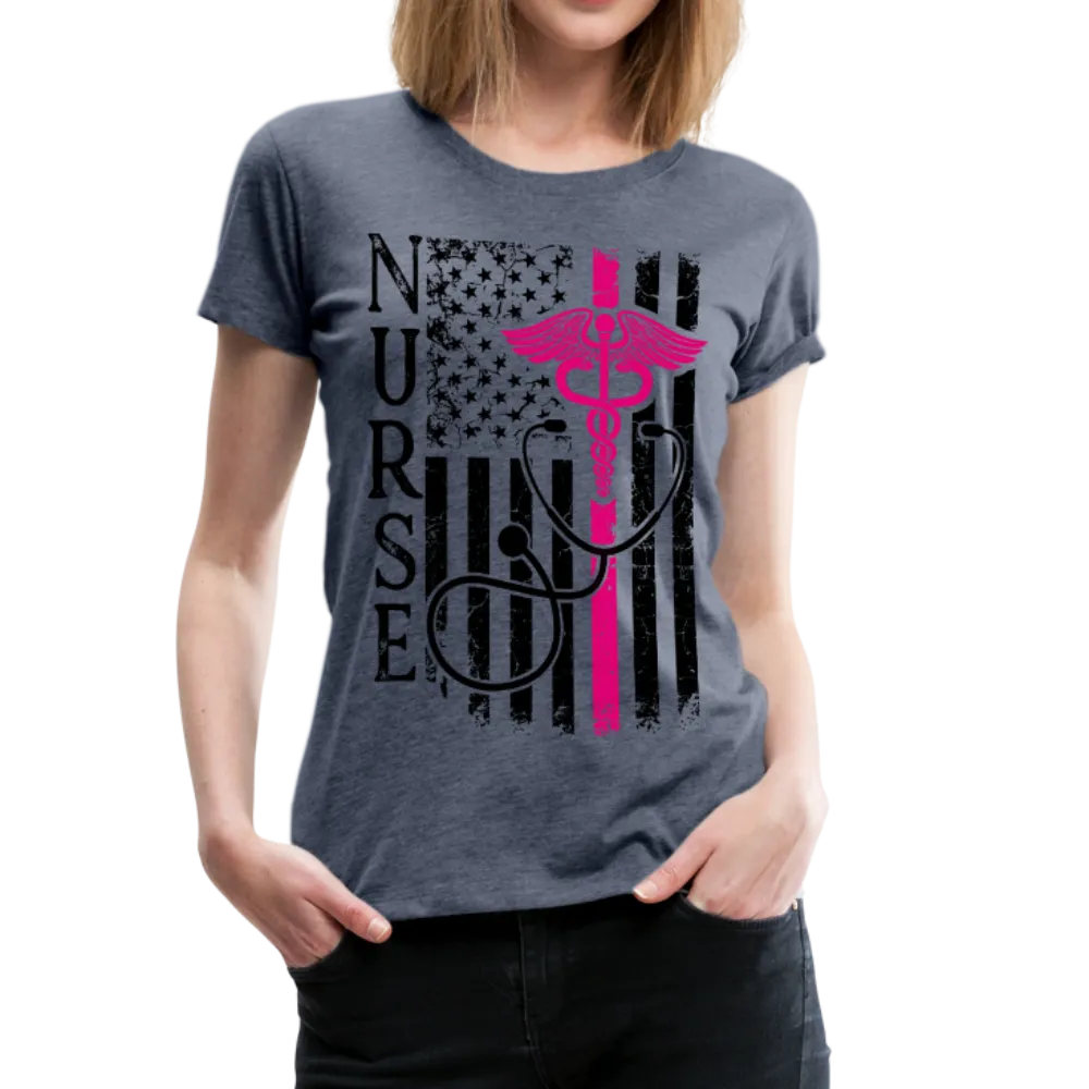 Nurse Flag Women’s Premium T-Shirt (CK1643W)