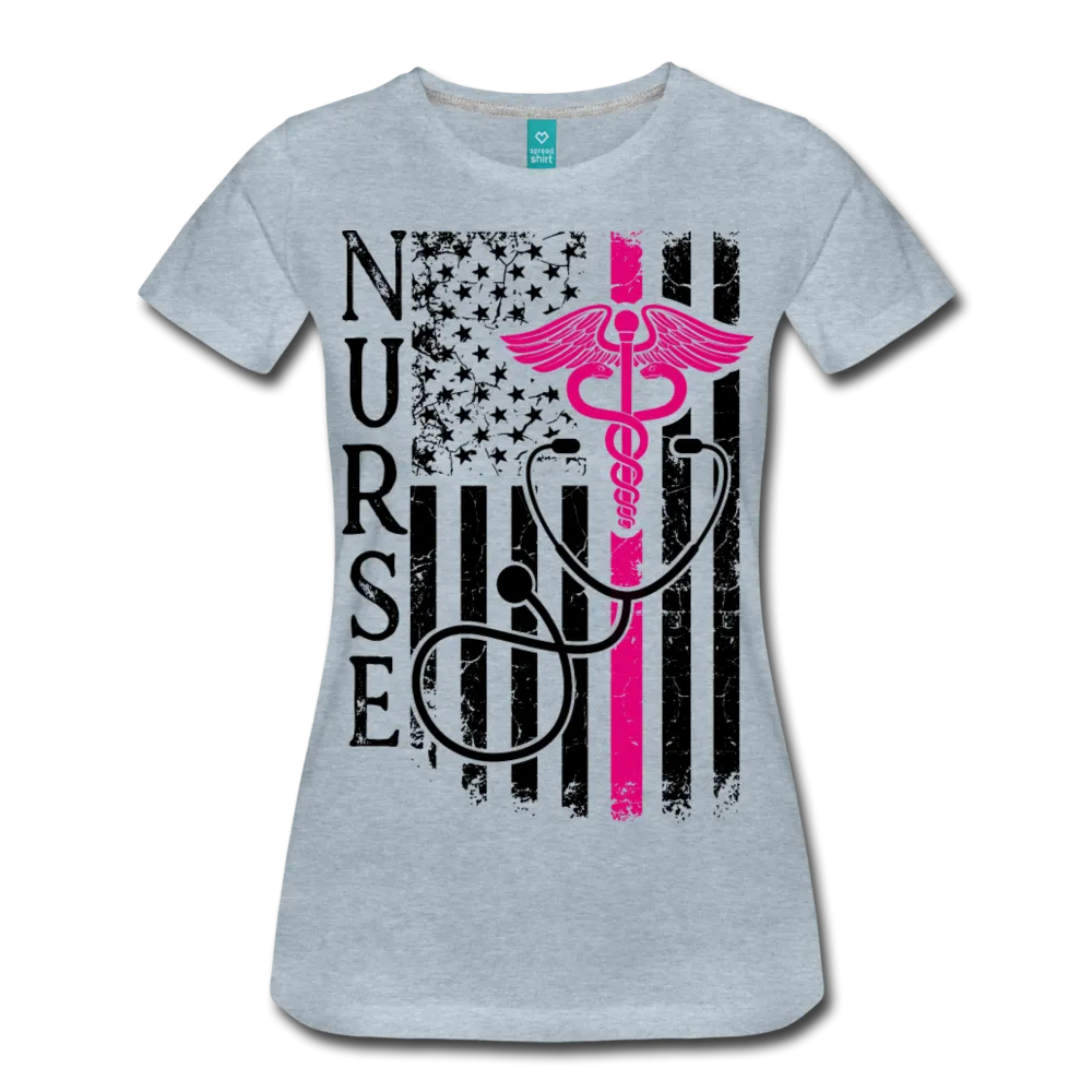 Nurse Flag Women’s Premium T-Shirt (CK1643W)