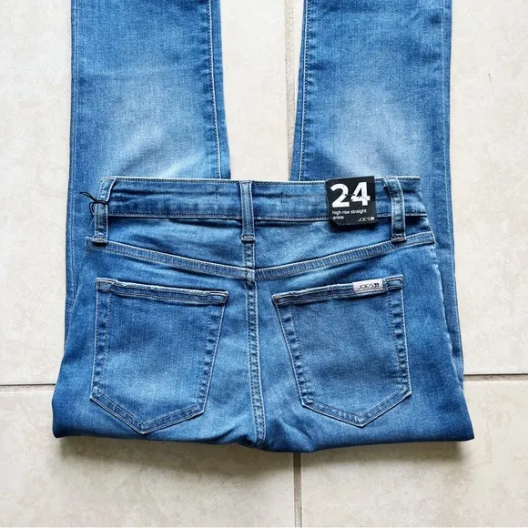 NWT Joe’s Jeans High Rise Straight Ankle Medium Wash Raw Hem Jeans - Size 24