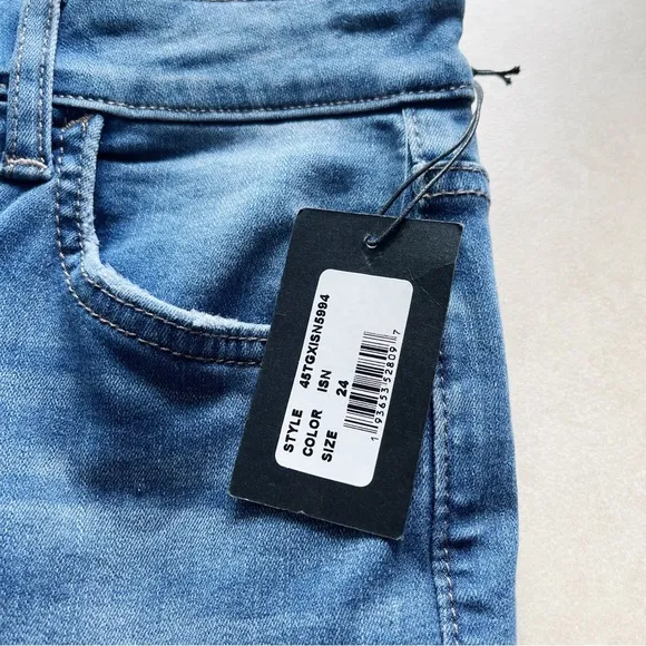 NWT Joe’s Jeans High Rise Straight Ankle Medium Wash Raw Hem Jeans - Size 24