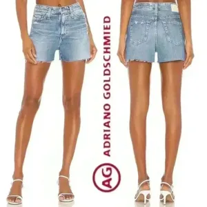 NWT AG Jeans &quot;Mikkel&quot; Denim Distressed High Rise Short in 20-Year Vintage