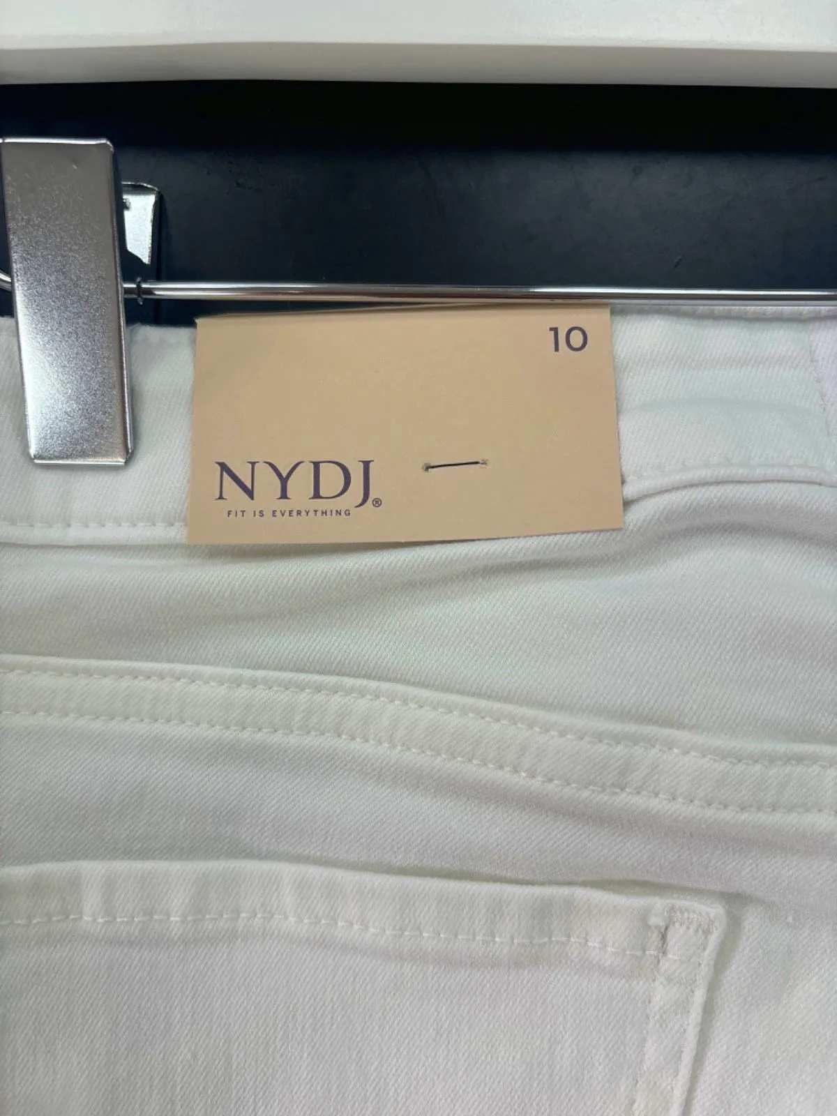NYDJ Optic White Chloe Crop  Jeans Size 14