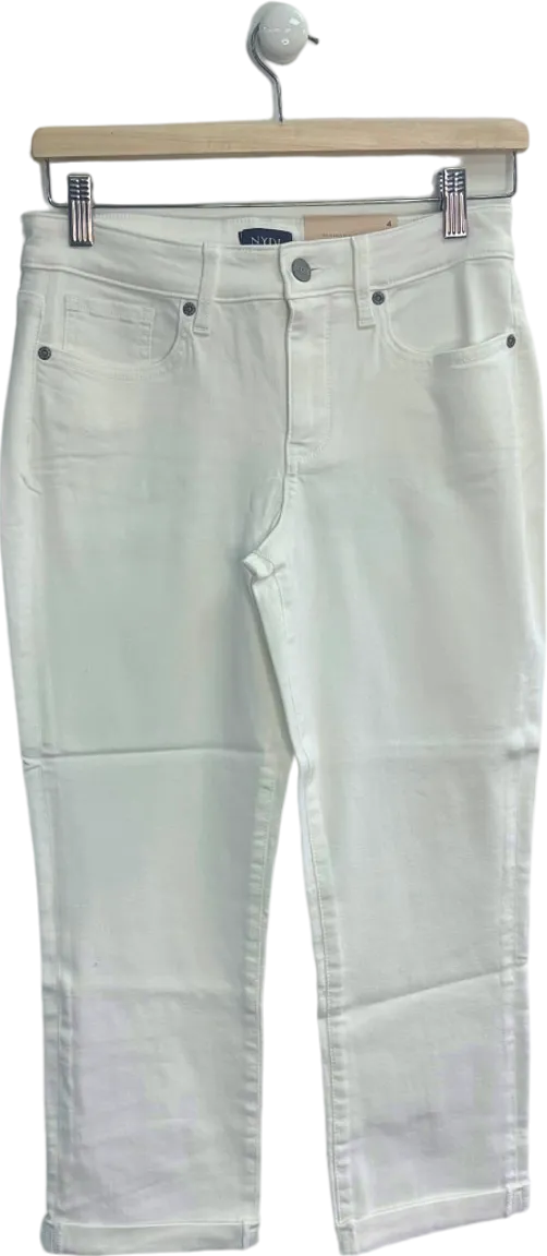 NYDJ Optic White Chloe Crop  Jeans Size 14
