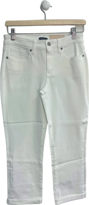 NYDJ Optic White Chloe Crop  Jeans Size 14