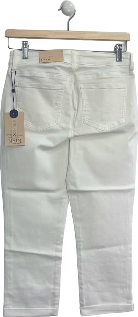 NYDJ Optic White Chloe Crop  Jeans Size 14