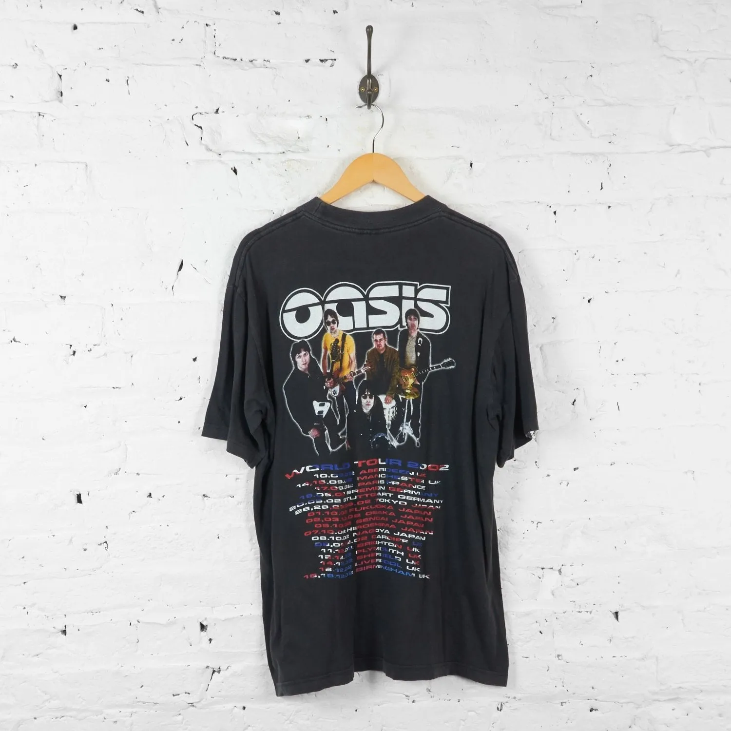 Oasis 2008 World Tour  T Shirt - Black - XL
