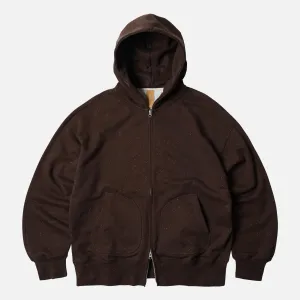 OG BOCACI HEAVYWEIGHT HOOD ZIPUP PARKA - DARK BROWN