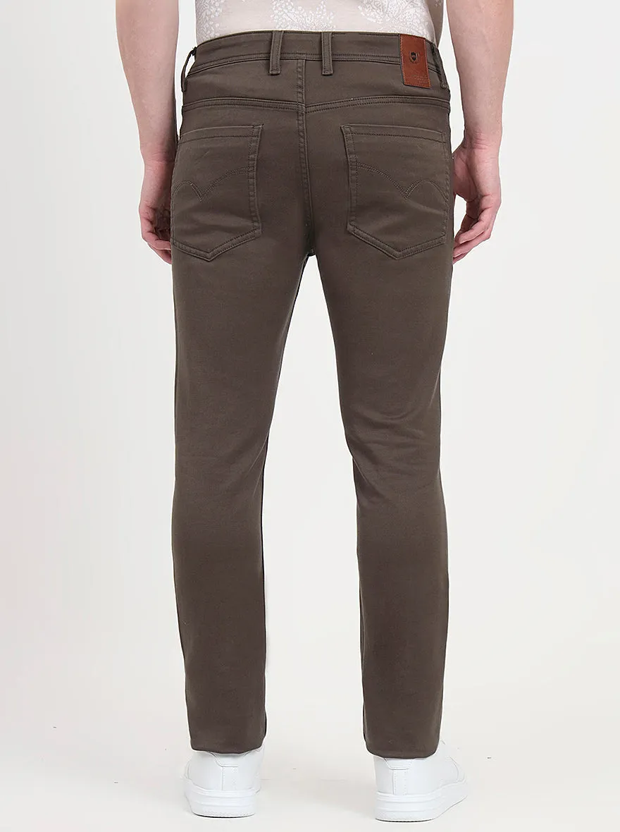 Olive Washed Slim Fit Jeans | JadeBlue