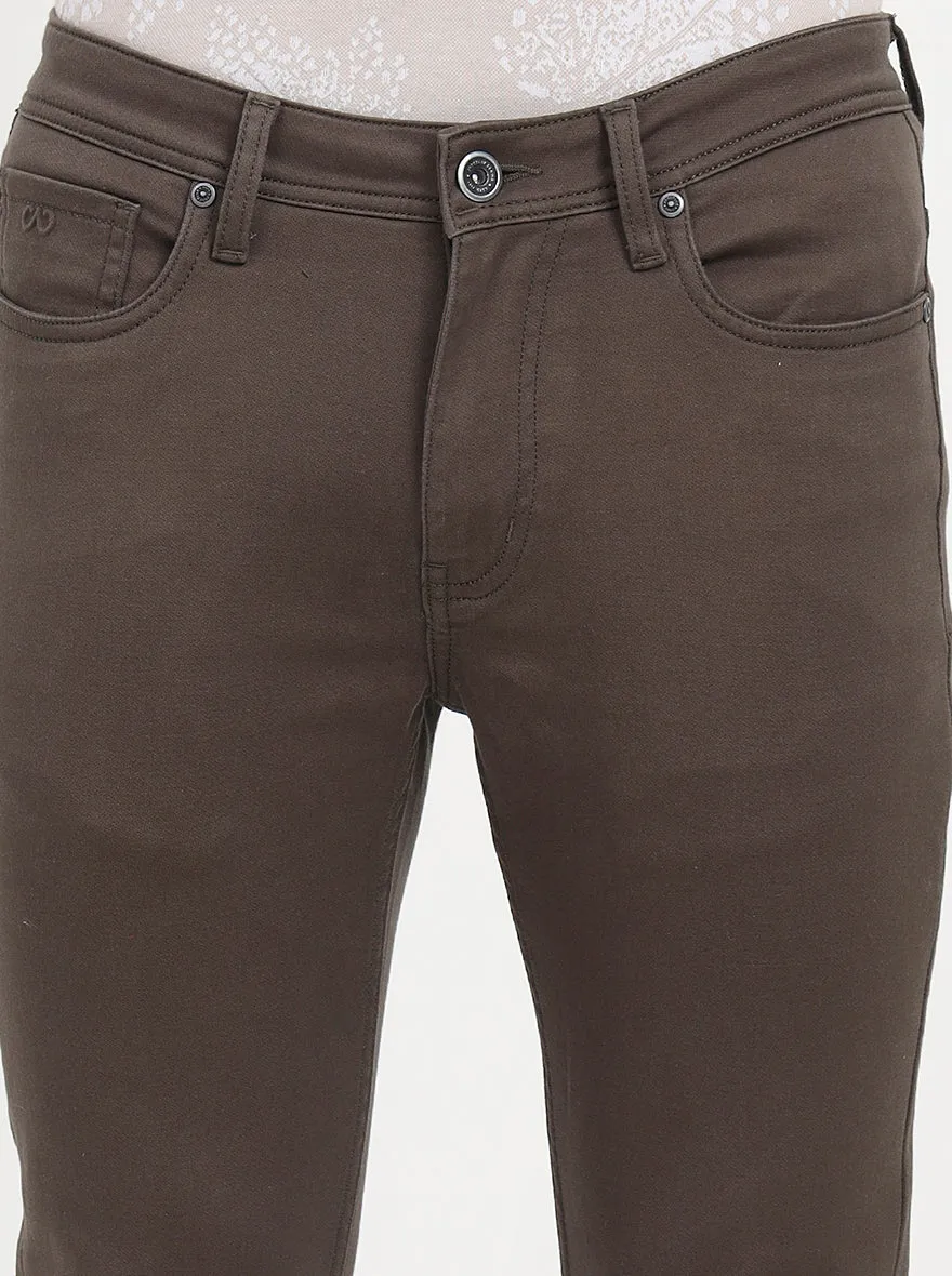 Olive Washed Slim Fit Jeans | JadeBlue